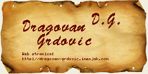 Dragovan Grdović vizit kartica